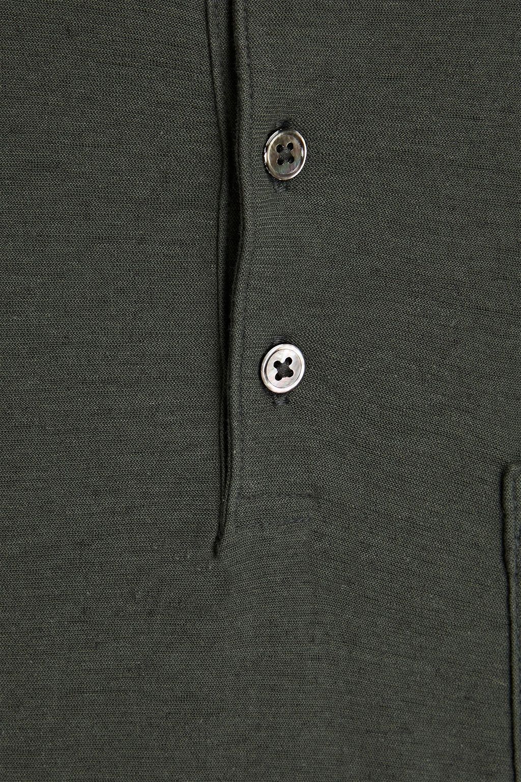 JAMES PERSE Slub cotton and linen-blend Henley T-shirt