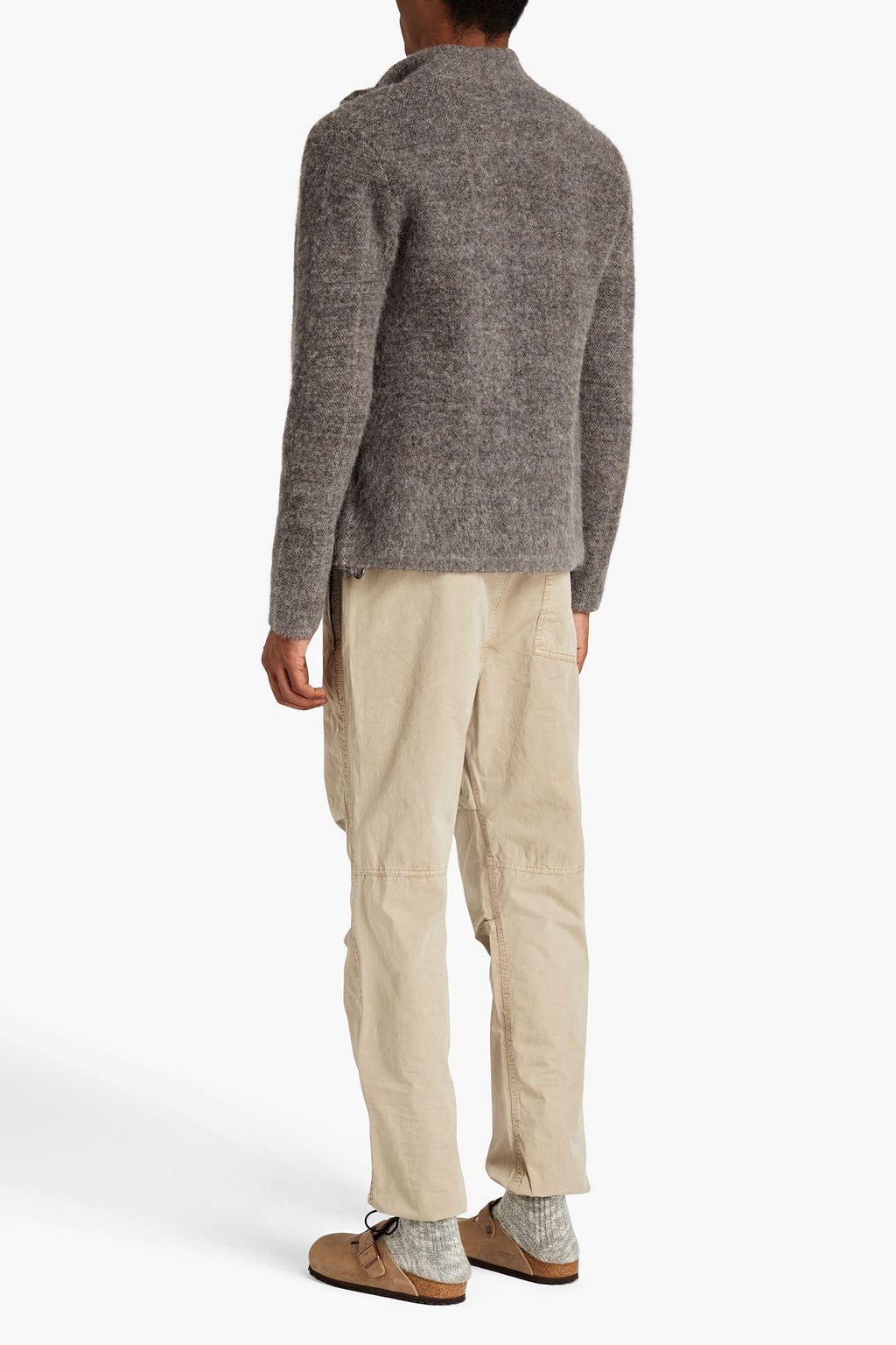 JAMES PERSE Brushed jacquard-knit cardigan
