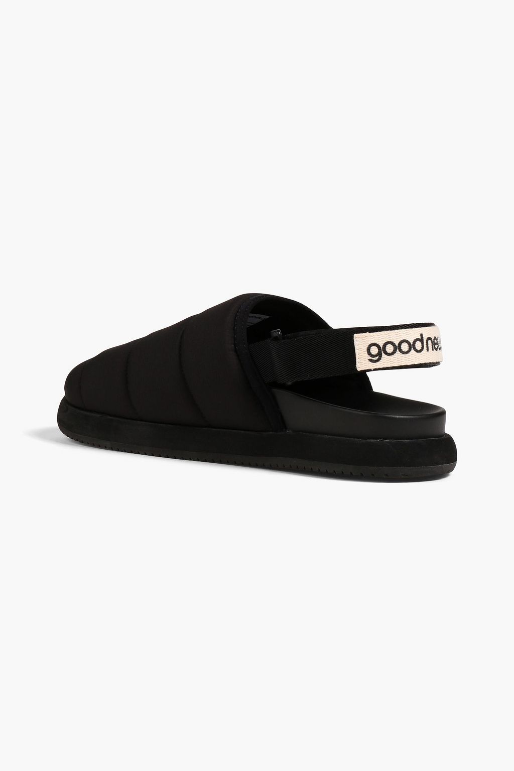 GOOD NEWS Namer quilted padded shell slingback slippers
