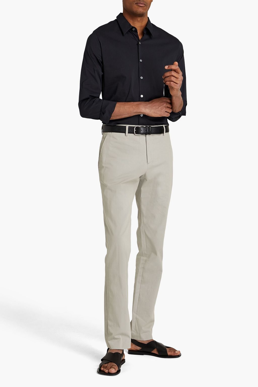 JAMES PERSE Cotton-blend poplin shirt
