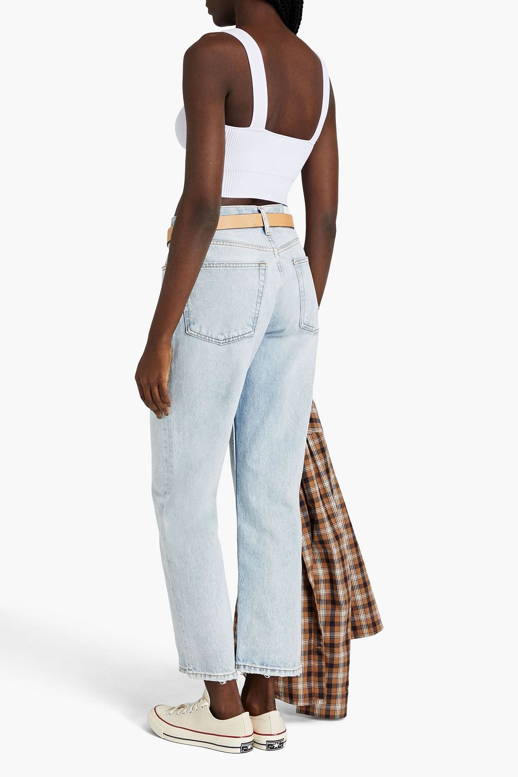 RE/DONE 90s distressed high-rise straight-leg jeans
