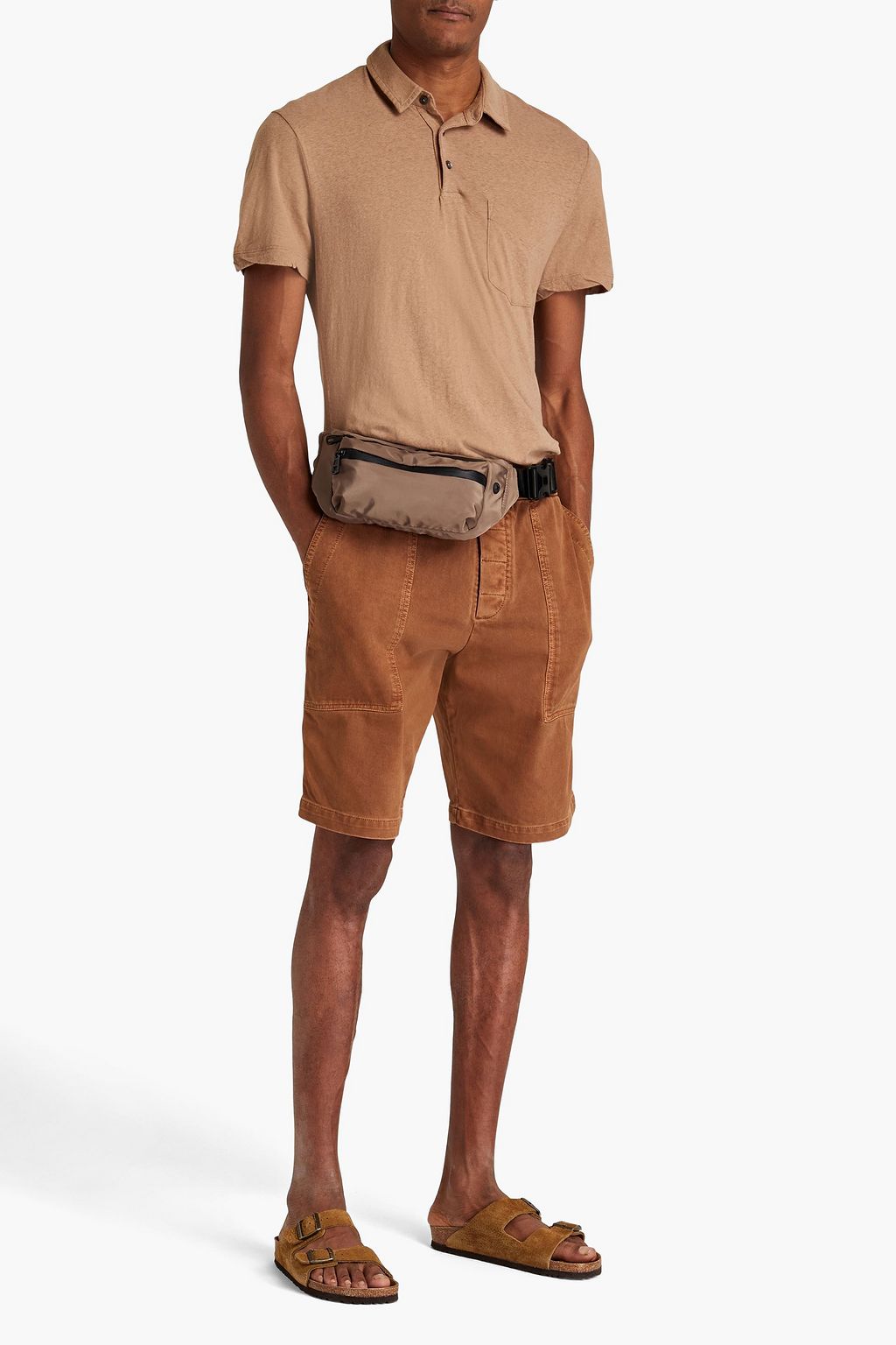 JAMES PERSE Cotton-twill polo shirt