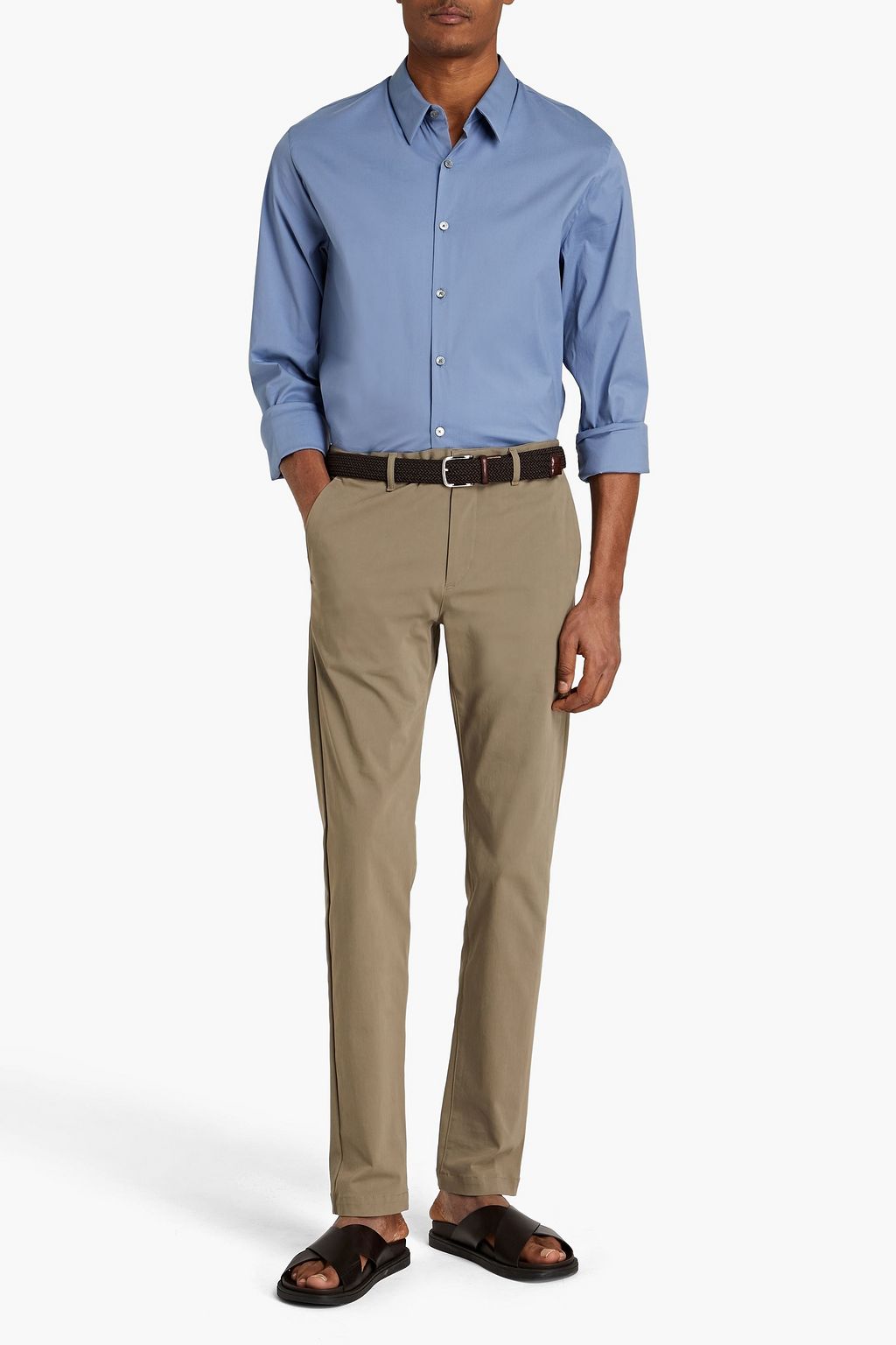 JAMES PERSE Cotton-blend poplin shirt