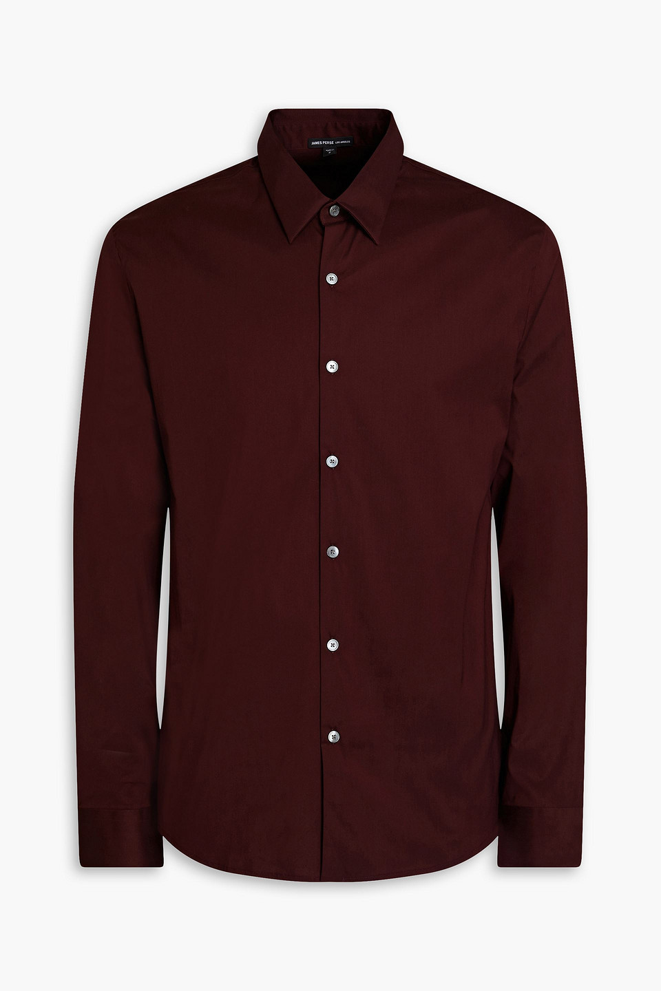 James Perse Cotton-blend Poplin Shirt In Burgundy