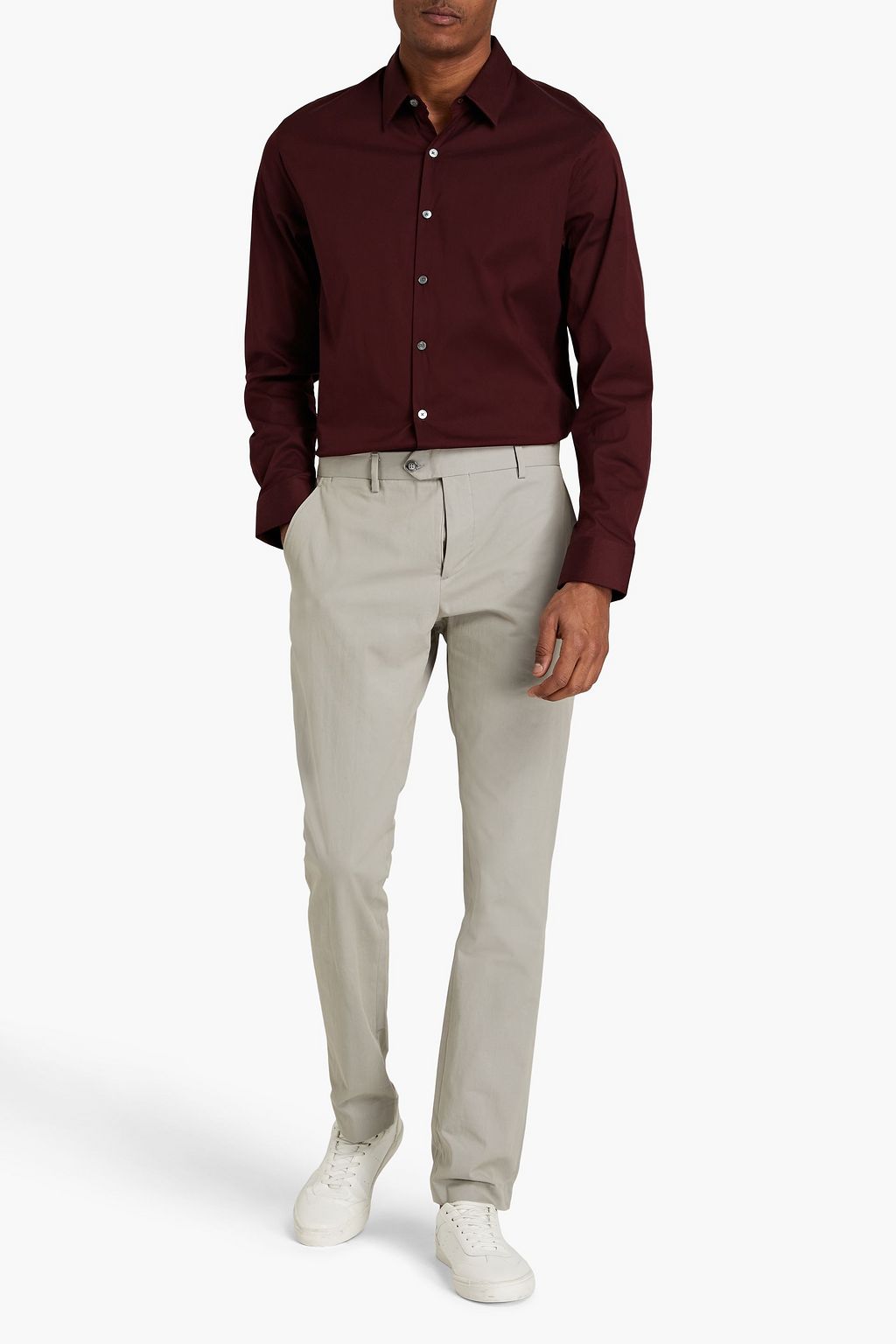 JAMES PERSE Cotton-blend poplin shirt