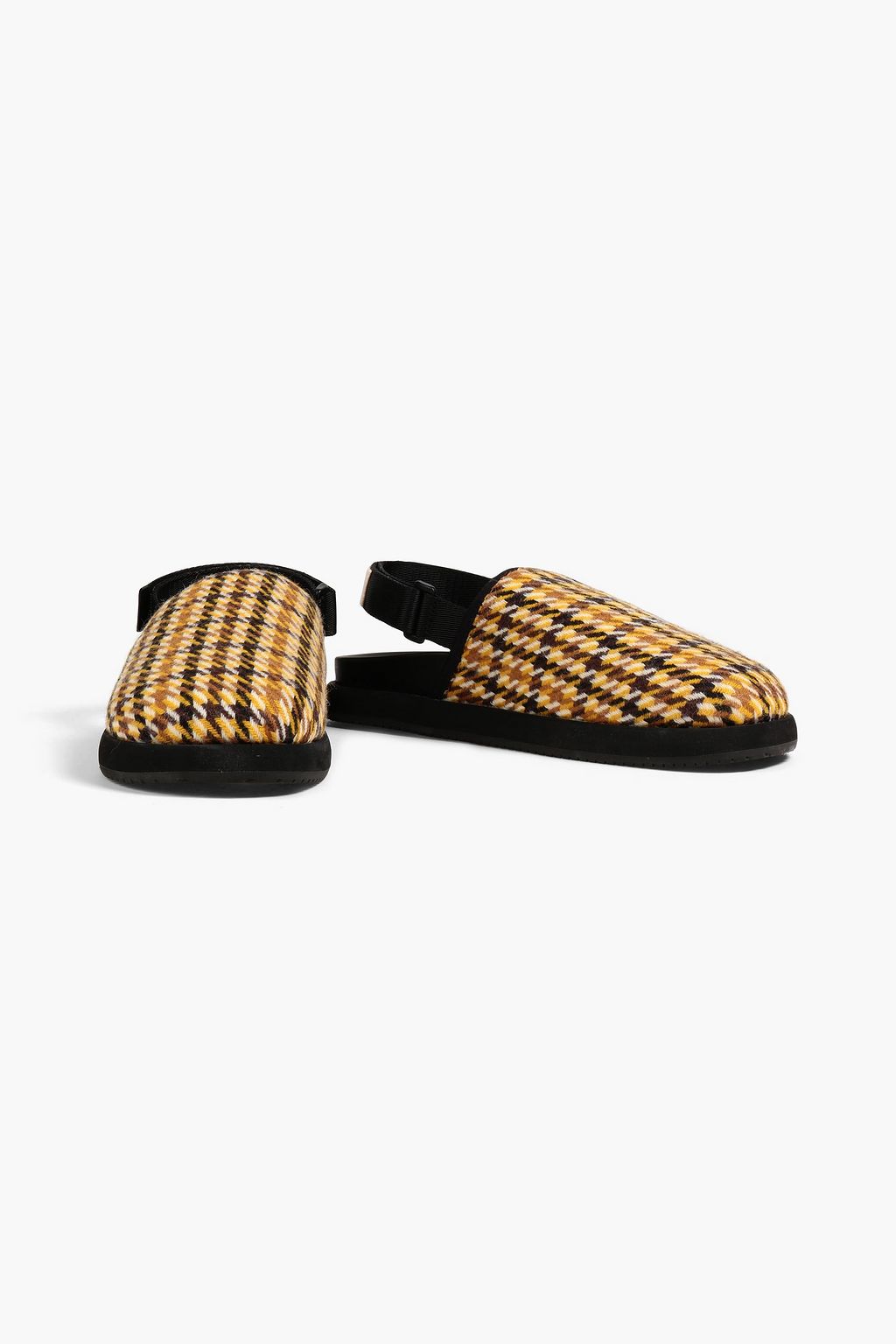 GOOD NEWS Namer houndstooth tweed slippers