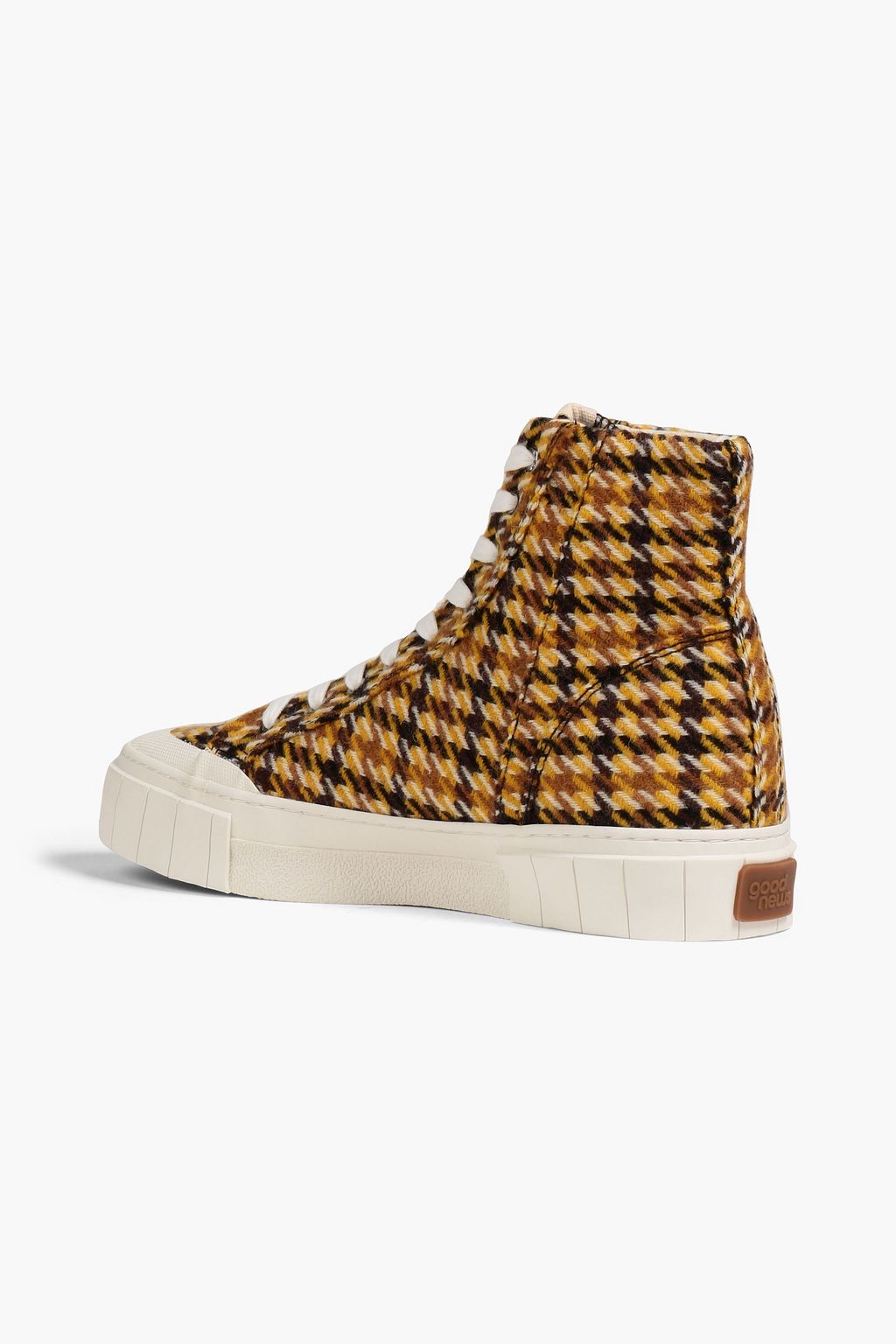GOOD NEWS Juice houndstooth tweed high-top sneakers