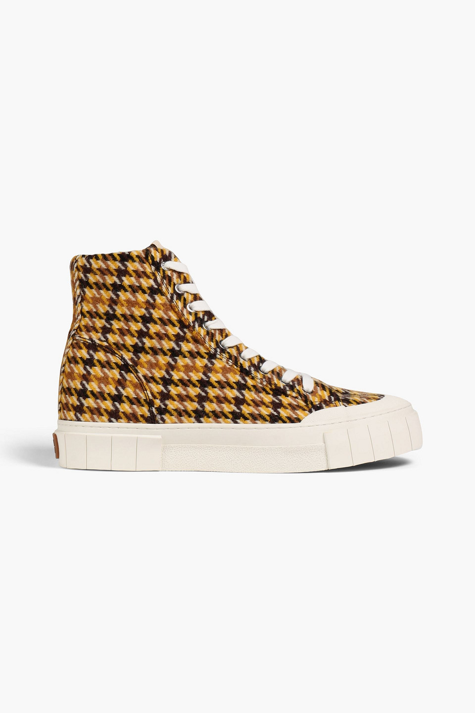 Good News Juice houndstooth tweed high-top sneakers