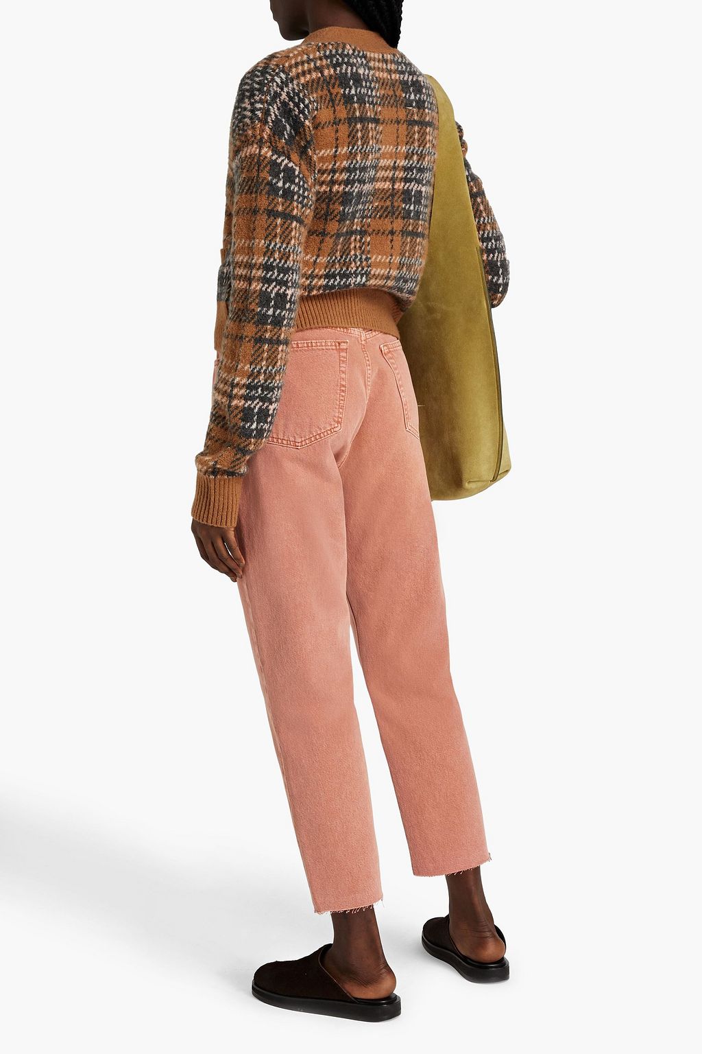 RE/DONE 70s distressed high-rise straight-leg jeans