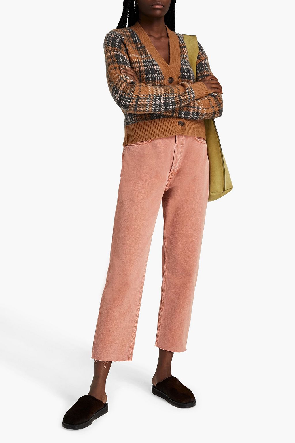 RE/DONE 70s distressed high-rise straight-leg jeans