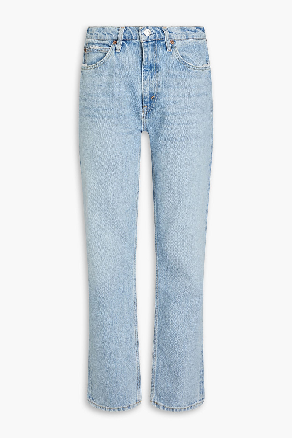 RE/DONE - 70s faded high-rise straight-leg jeans