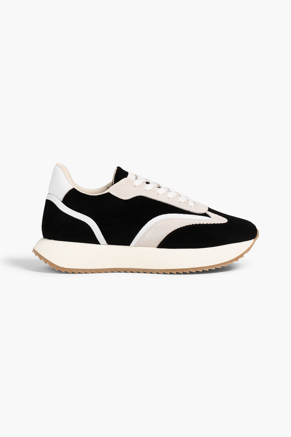 Good News Kook leather-trimmed corduroy sneakers