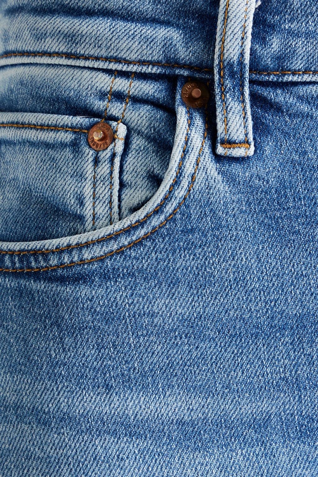 RE/DONE 90s hoch sitzende Cropped Jeans mit schmalem Bein in ausgewaschener Optik