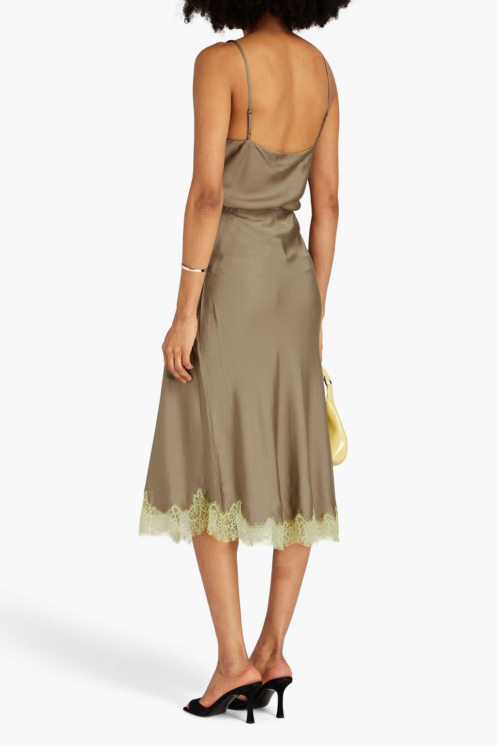 RAG & BONE Jaci silk-blend twill midi skirt