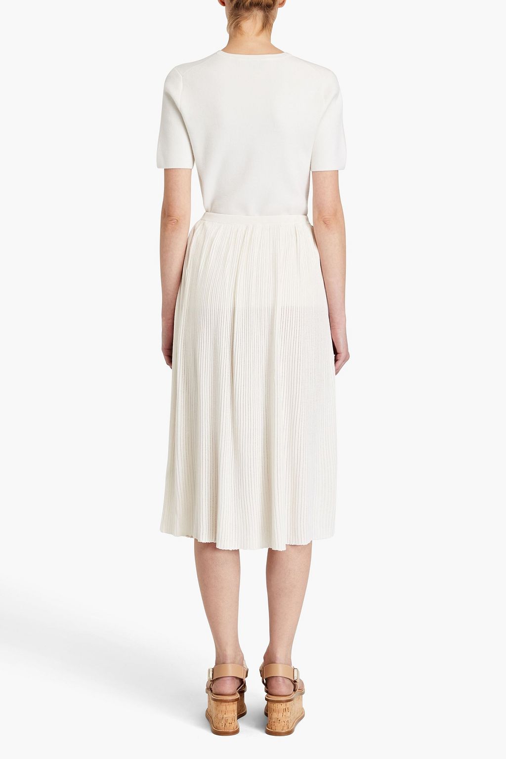 GABRIELA HEARST Eastey ribbed silk midi skirt