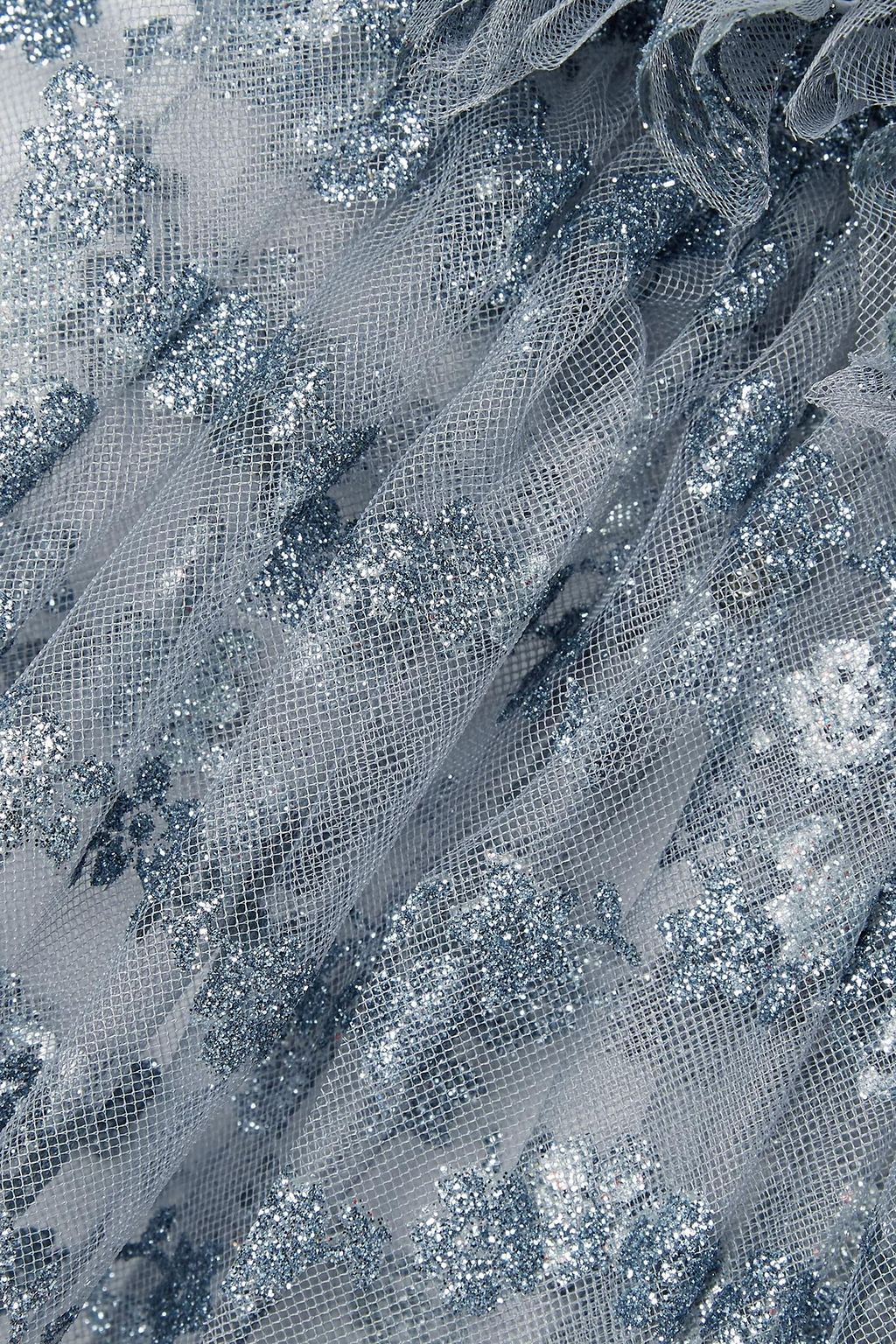 RODARTE بلوزة من التول البرّاق بتصميم ملموم
