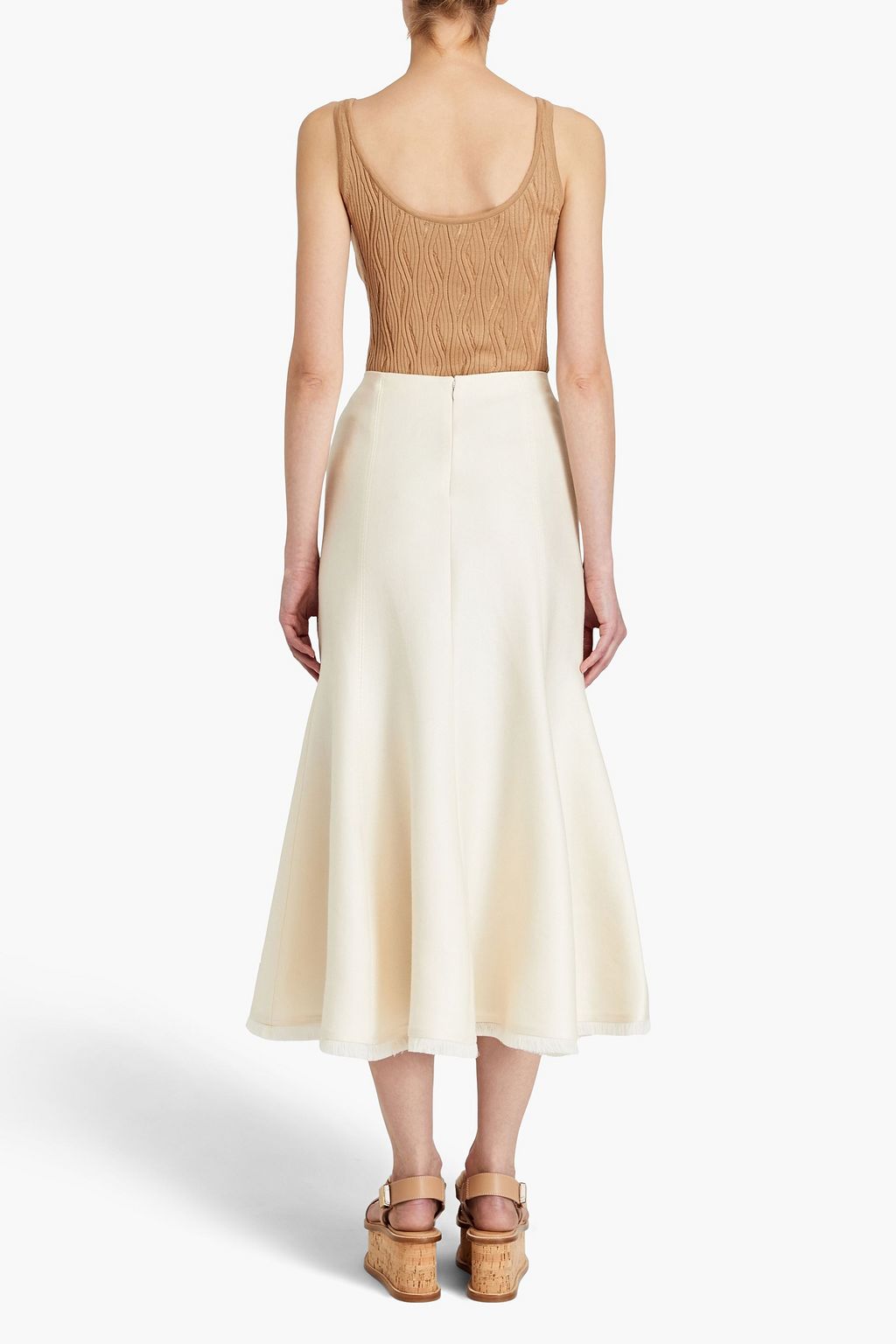 GABRIELA HEARST Hurwitz ribbed cashmere and silk-blend top