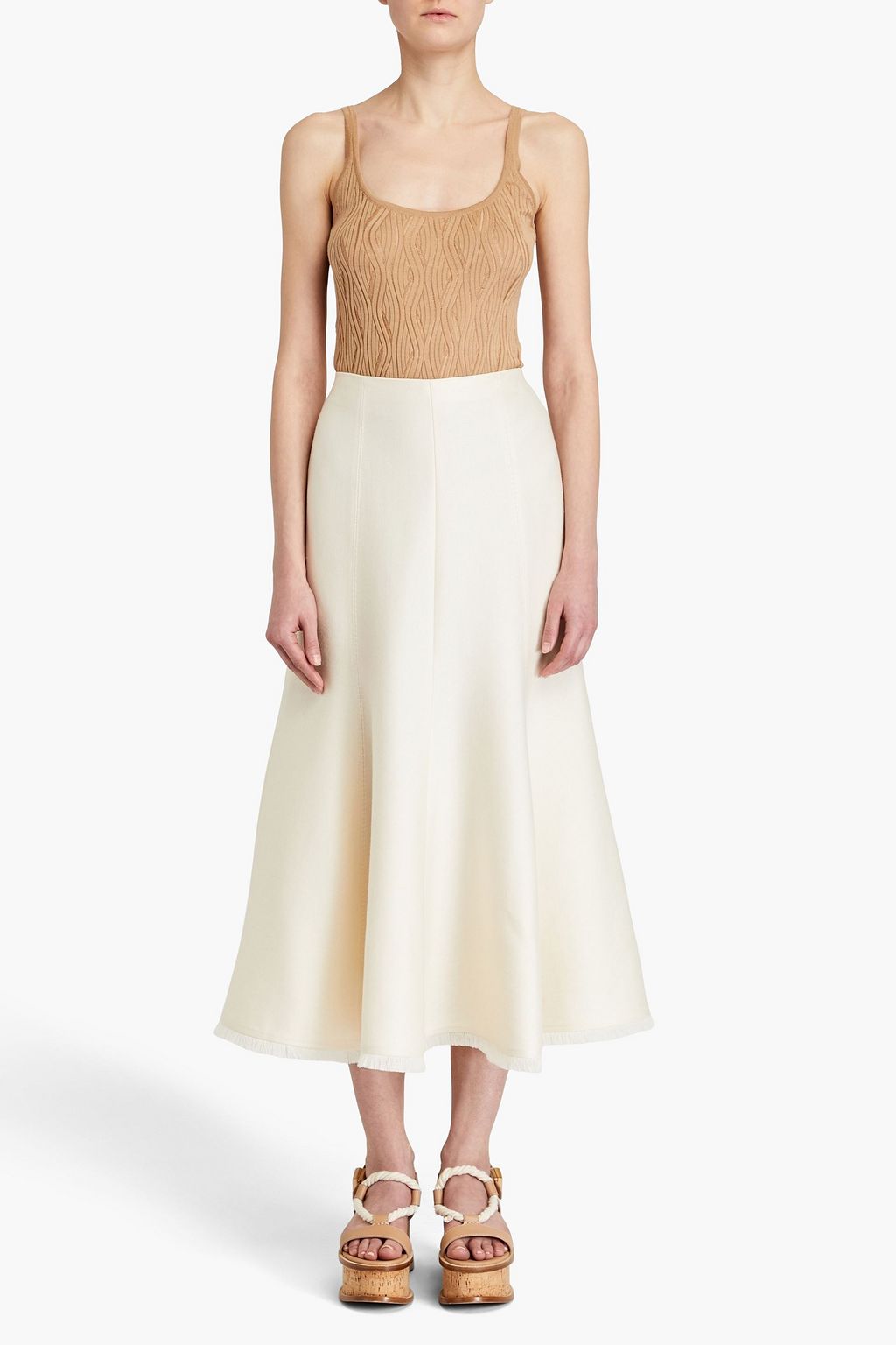 GABRIELA HEARST Hurwitz ribbed cashmere and silk-blend top