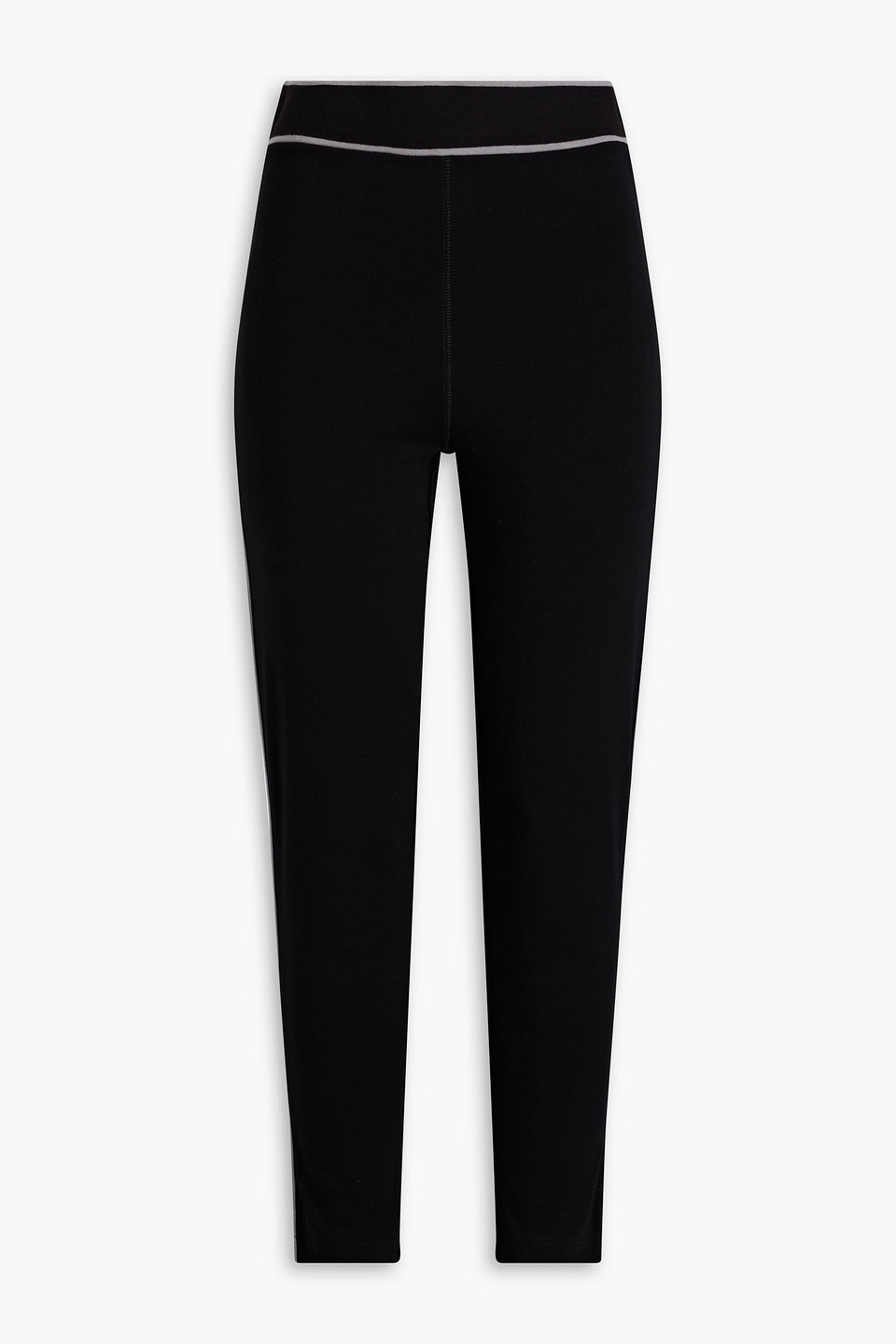 Ninety Percent Cropped Organic Stretch-cotton Jersey Leggings In Black