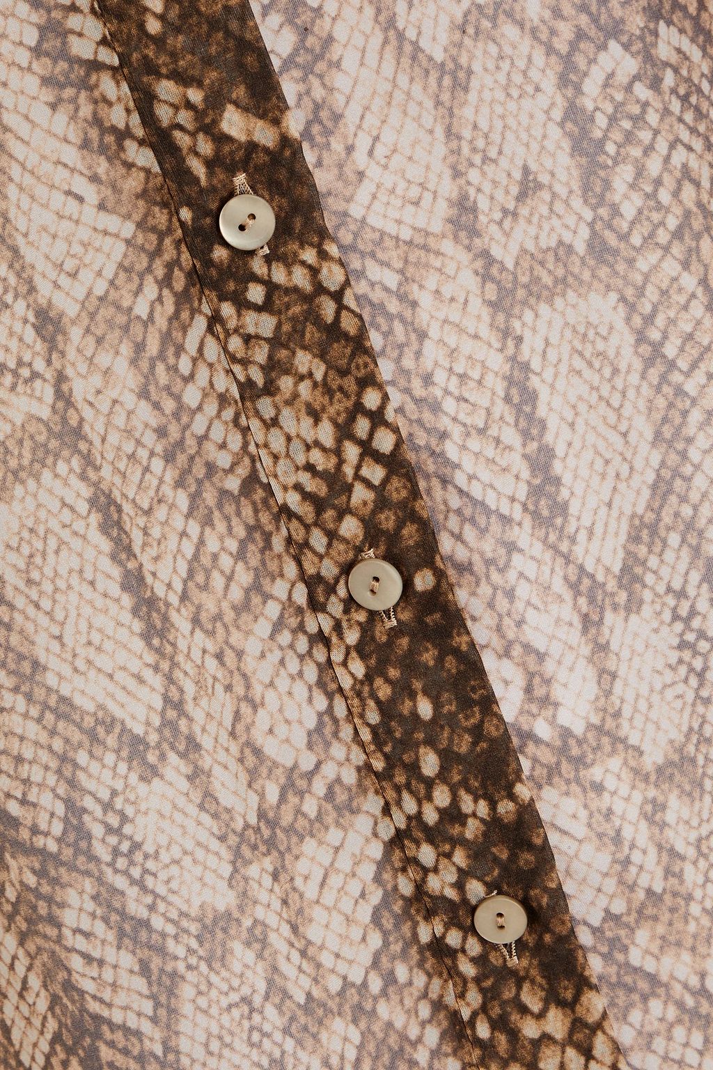 ALBERTA FERRETTI Snake-print silk-chiffon shirt
