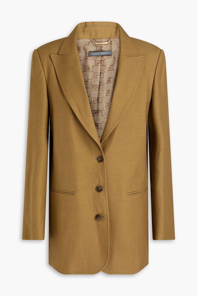 Satin-twill blazer