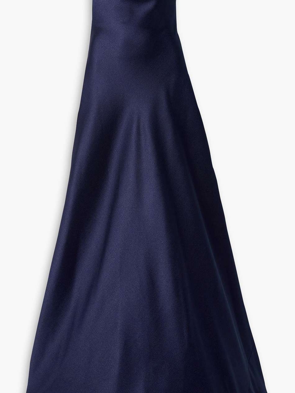strapless mikado-piqué gown