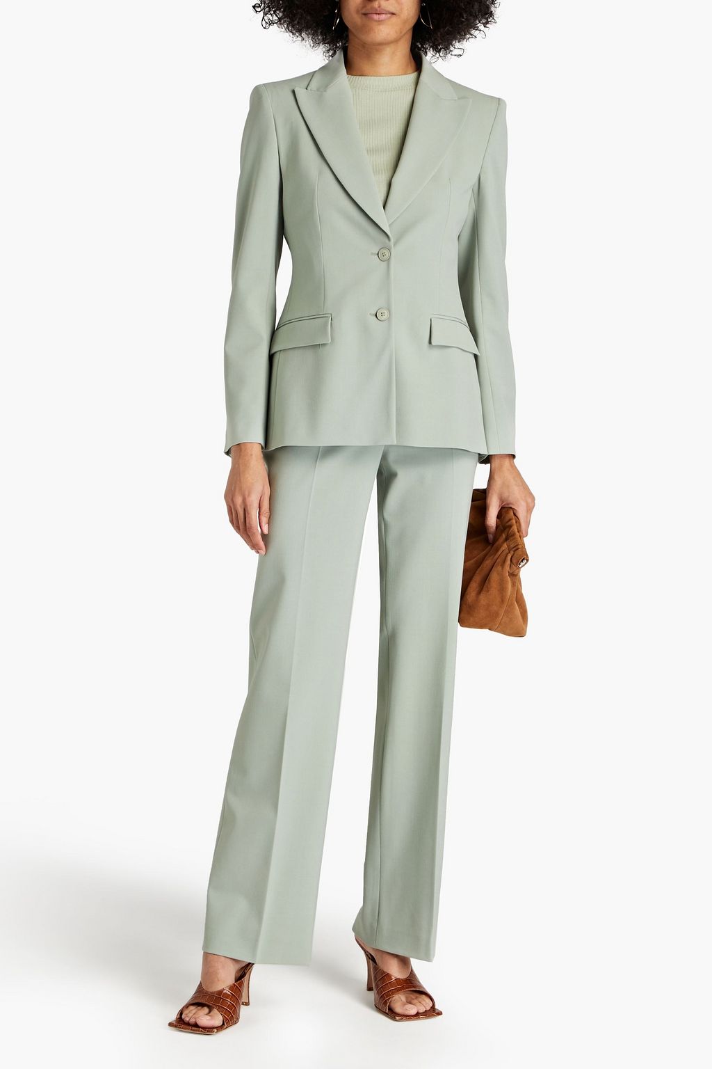 ALBERTA FERRETTI ツイル ストレートレッグパンツ