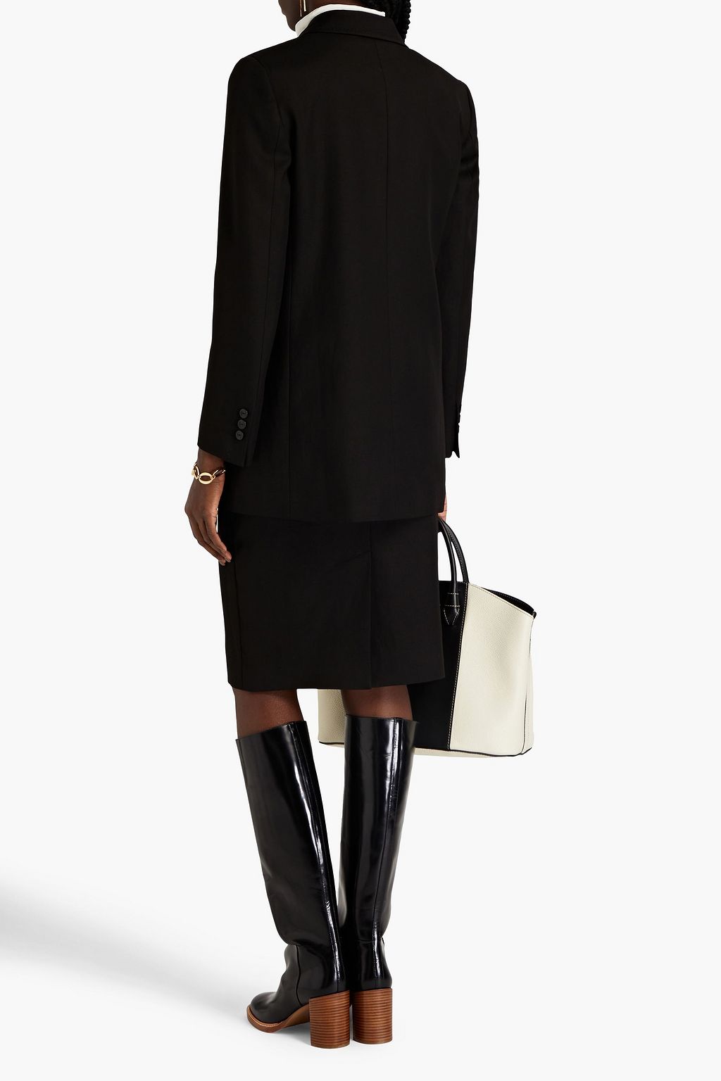 ALBERTA FERRETTI Satin-twill blazer