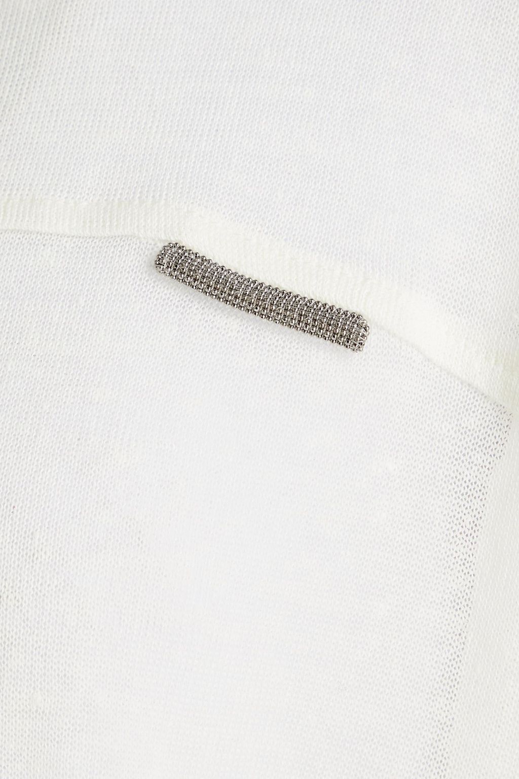 BRUNELLO CUCINELLI Bead-embellished linen-blend sweater