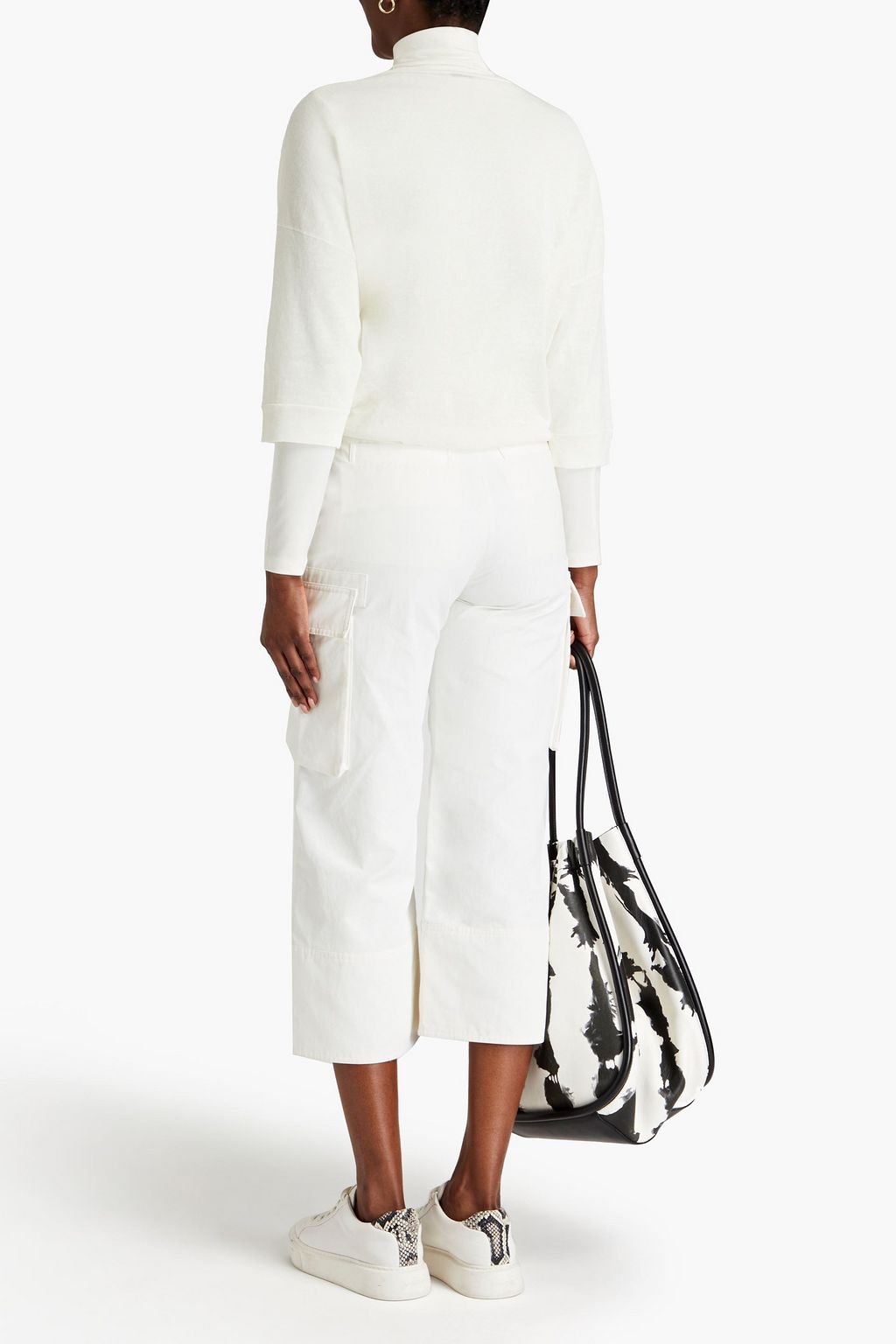 BRUNELLO CUCINELLI Bead-embellished linen-blend sweater