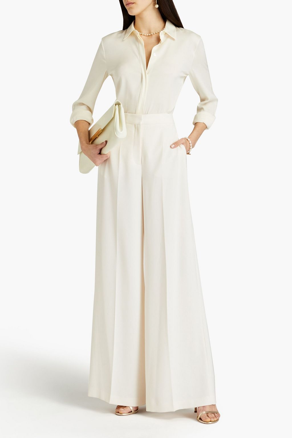 ZUHAIR MURAD Hose mit weitem Bein aus Crêpe