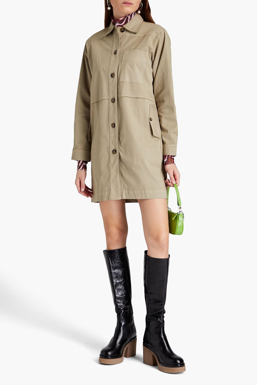 NINETY PERCENT Jacke aus Twill aus Stretch-Baumwolle