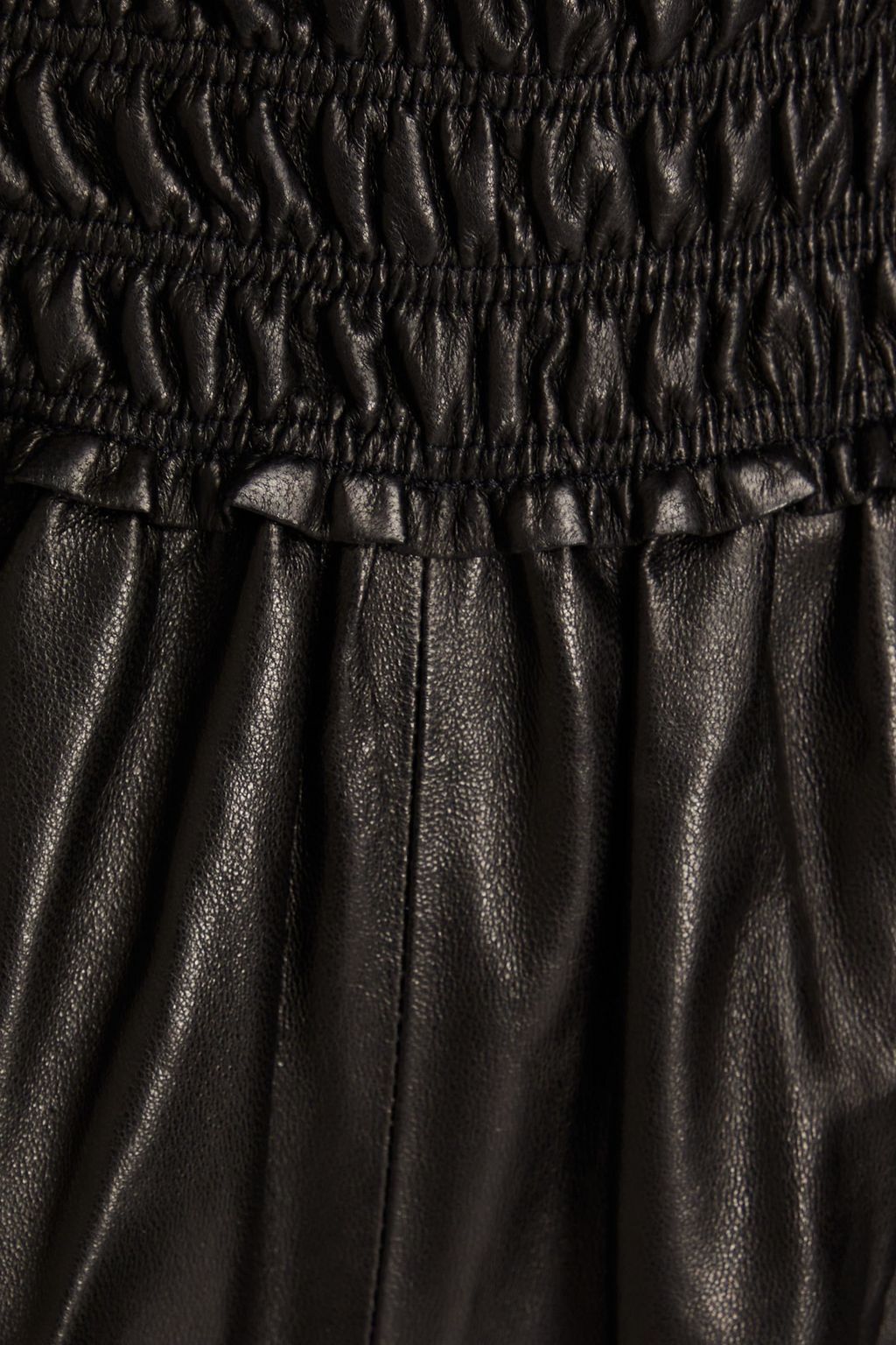 RAG & BONE شورت «كالي» من الجلد بتصميم مزموم