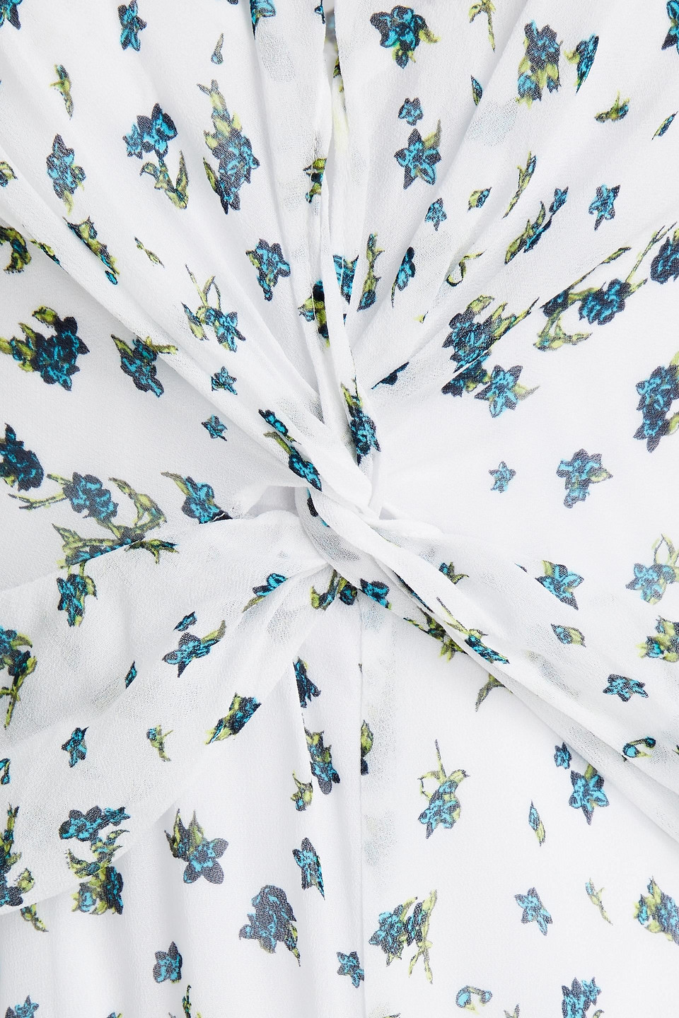 RAG & BONE TAMAR TWIST-FRONT FLORAL-PRINT GEORGETTE MAXI DRESS 3074457345634725649