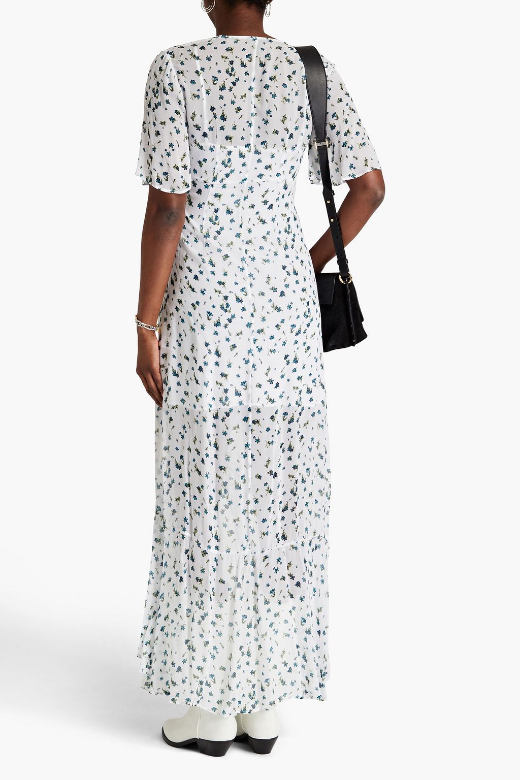 RAG & BONE ジョーゼット マキシワンピース ツイストフロント フローラルプリント
