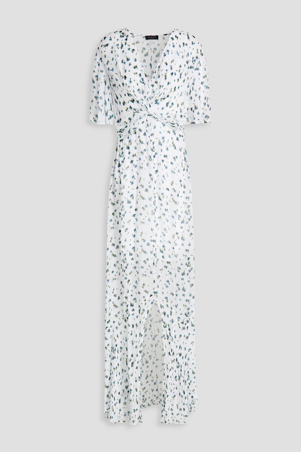 Tamar twist-front floral-print georgette maxi dress