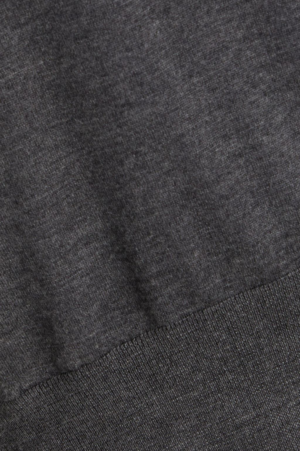 BRUNELLO CUCINELLI Cold-shoulder bead-embellished cashmere and silk-blend sweater