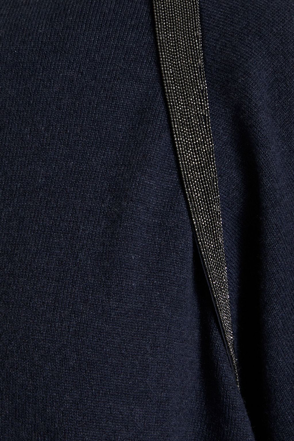 BRUNELLO CUCINELLI Cropped bead-embellished cutout cashmere sweater
