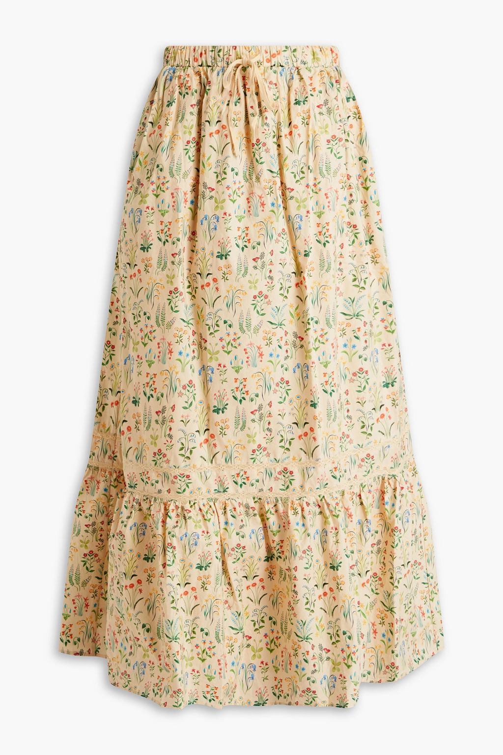 Floral maxi skirt pastel sale