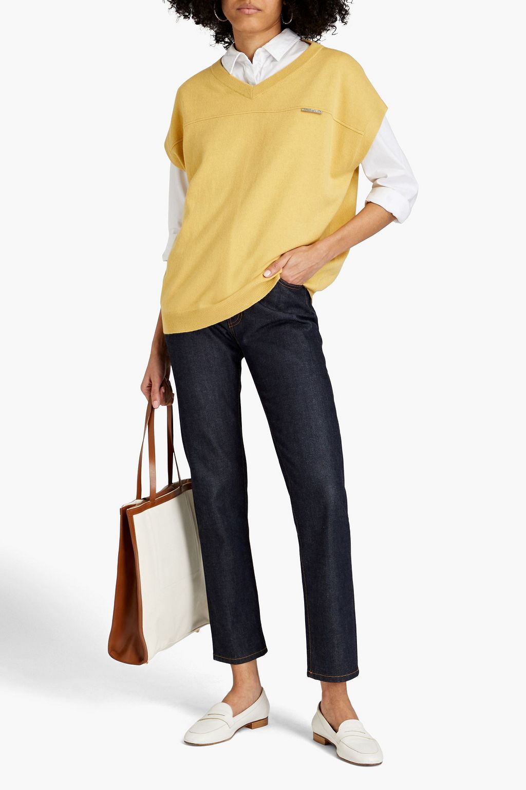 BRUNELLO CUCINELLI Bead-embellished cashmere top