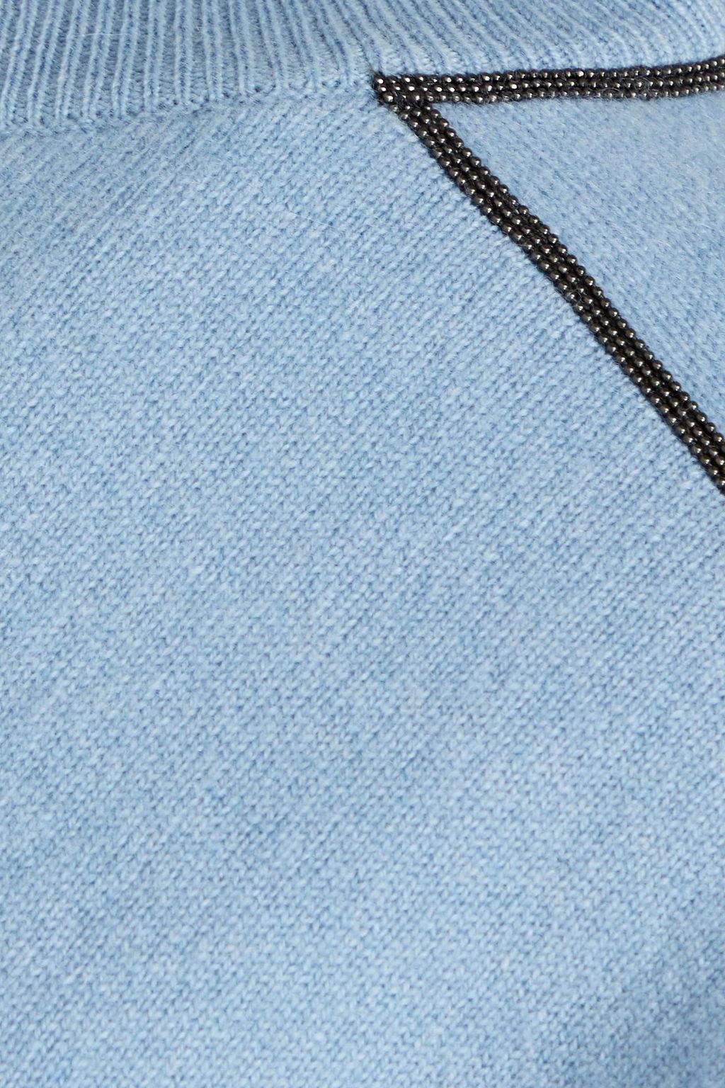 BRUNELLO CUCINELLI Bead-embellished wool, cashmere and silk-blend sweater