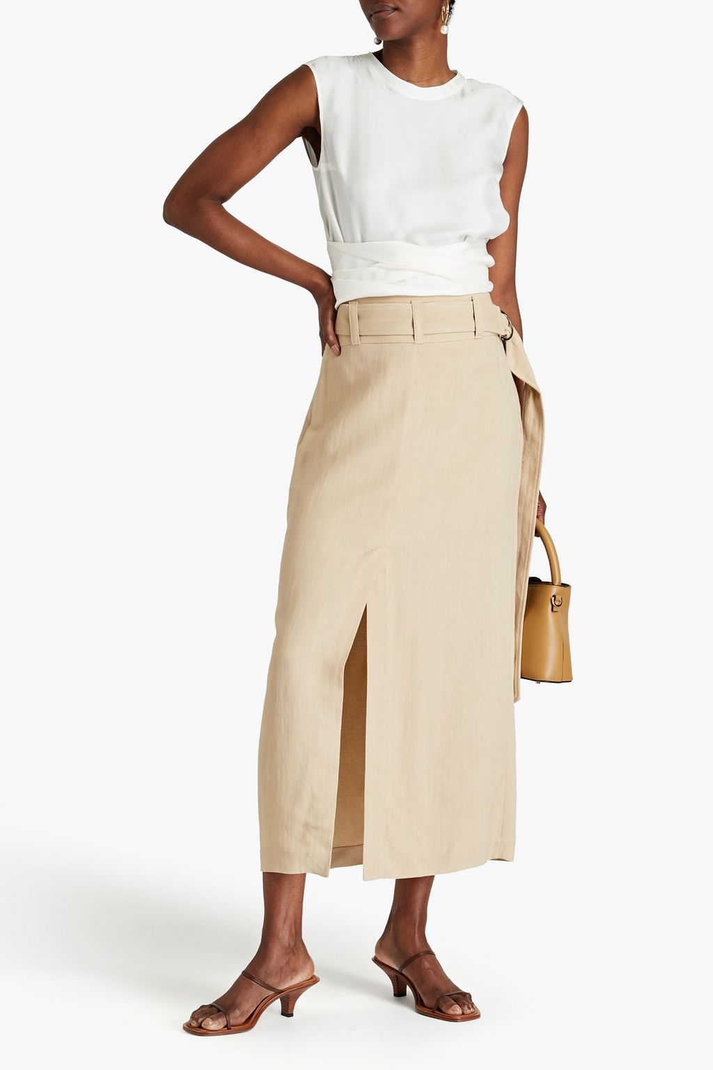 BRUNELLO CUCINELLI Twill maxi skirt