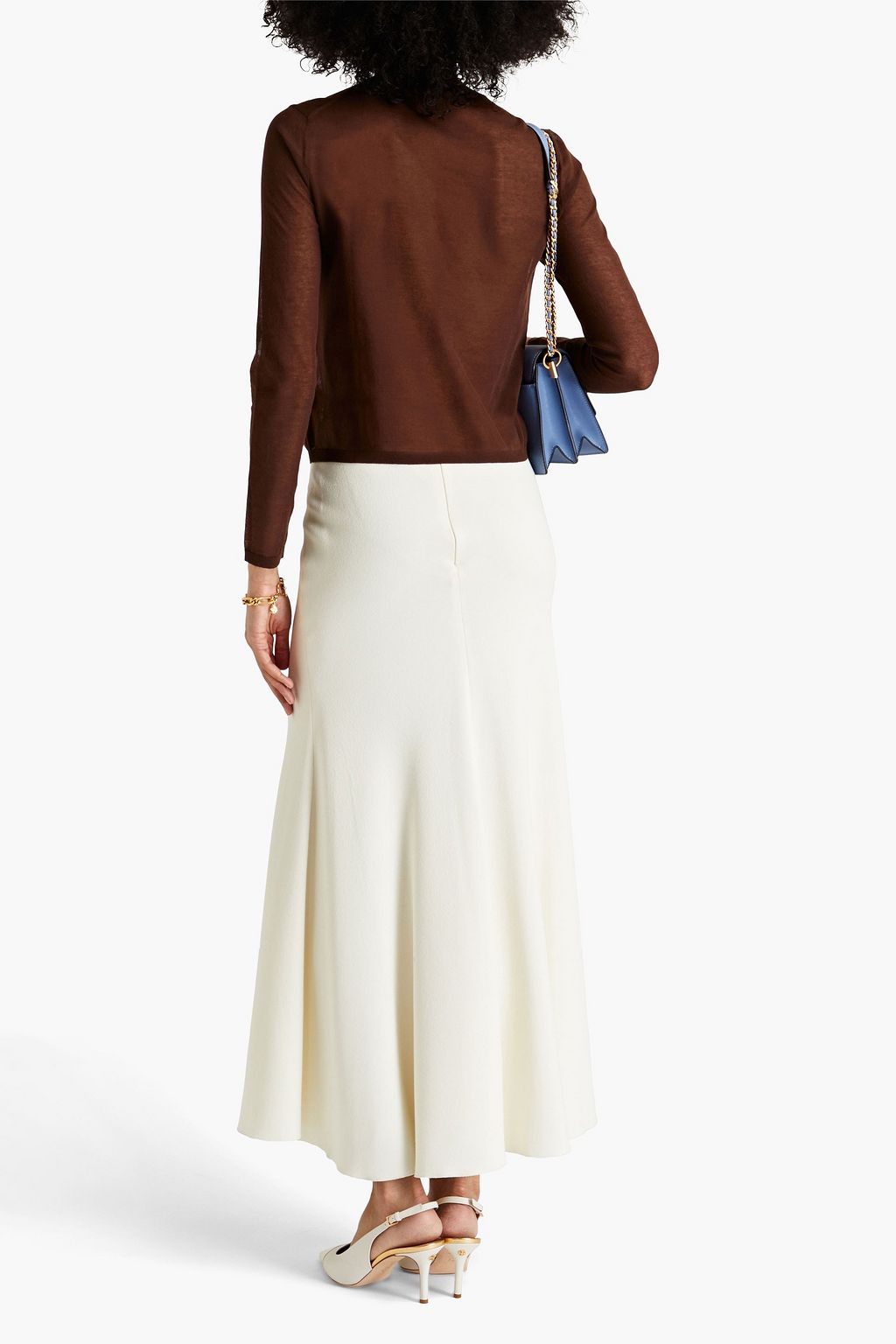 TORY BURCH Embellished cotton-blend sweater