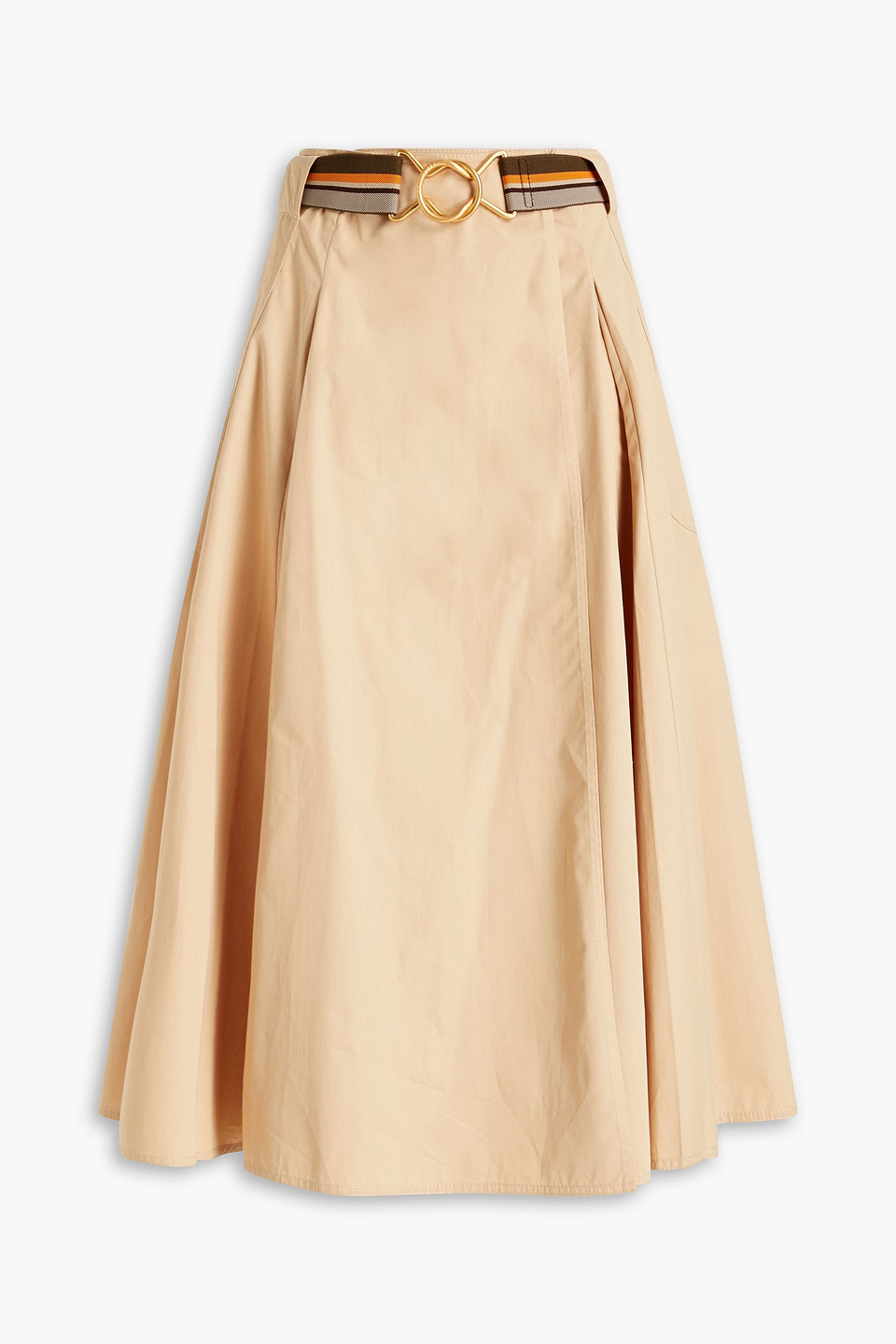 Tory burch pleated hotsell cotton wrap skirt