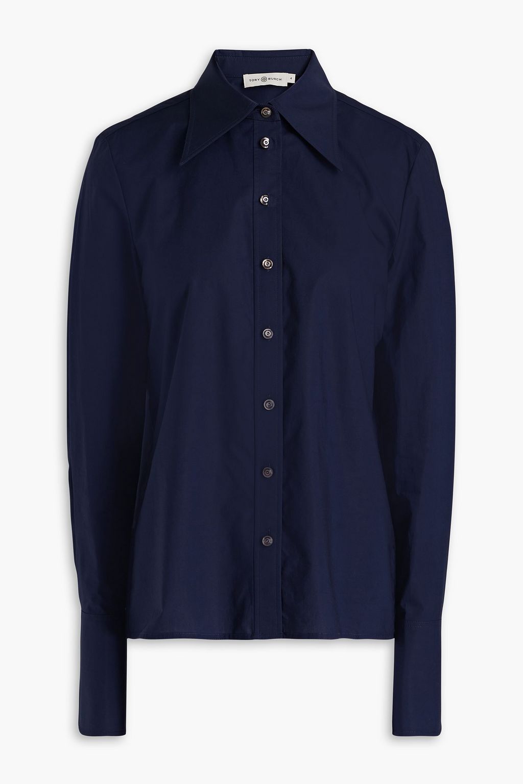 Navy Cotton-poplin shirt | TORY BURCH | THE OUTNET