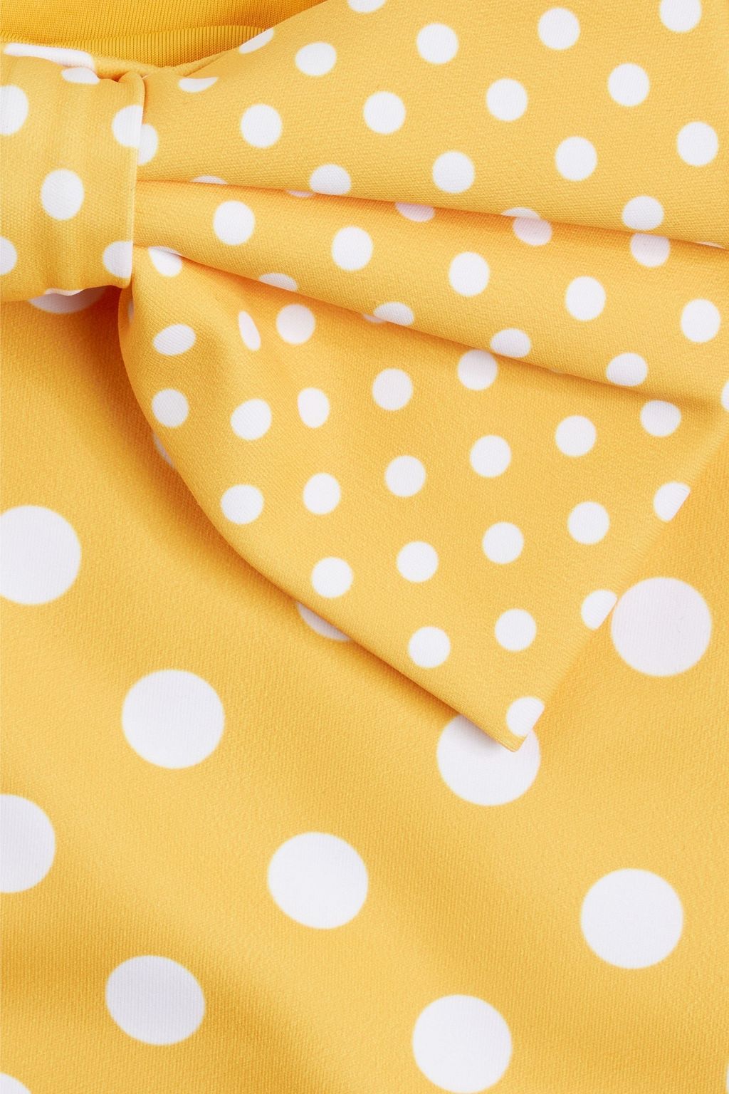 CAROLINE CONSTAS Evanna bow-embellished polka-dot bandeau swimsuit