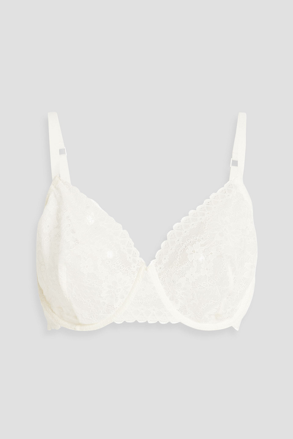 la perla - lace underwired bra - white - 4 d