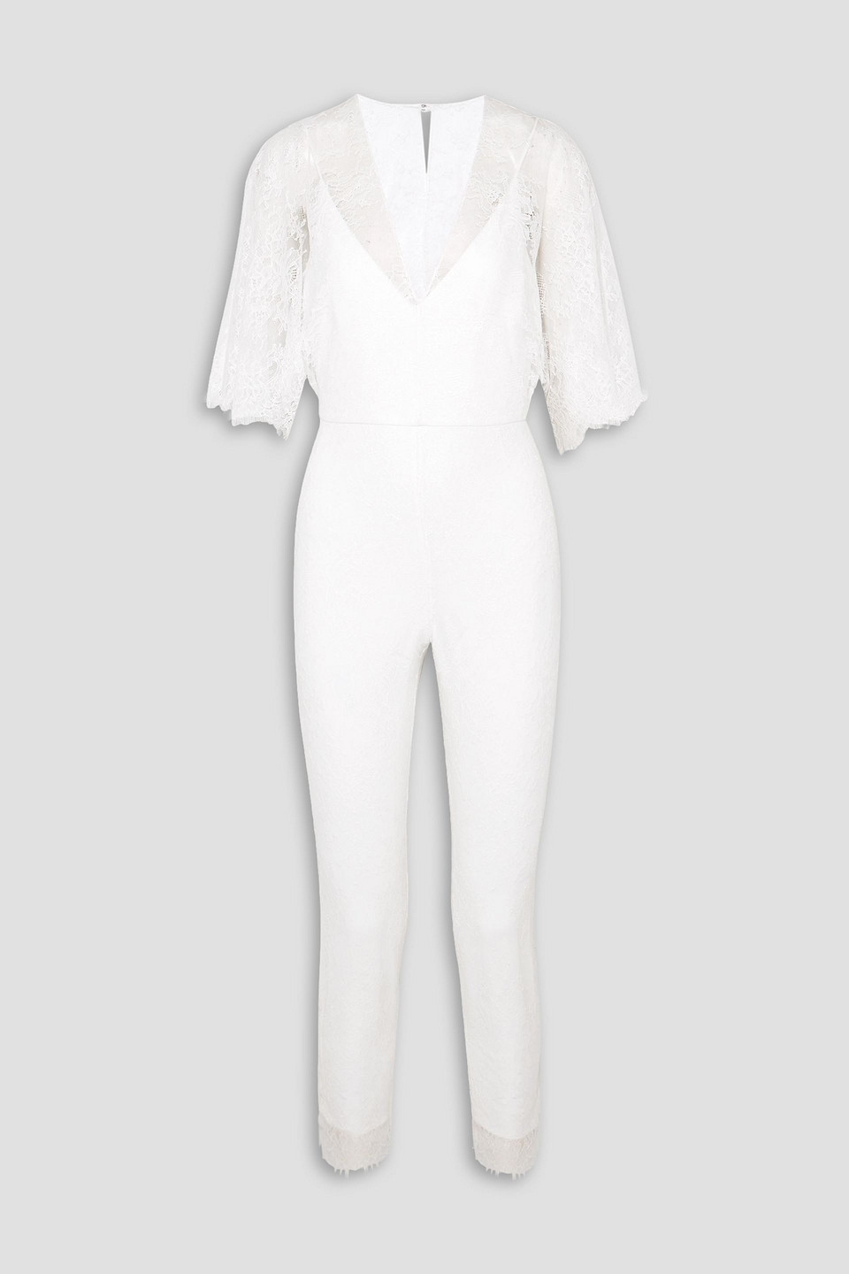 Cropped lace jumpsuit