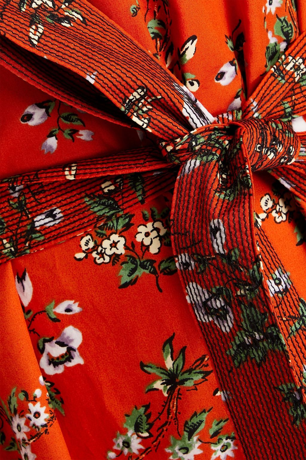 TORY BURCH Floral-print cotton-poplin midi dress