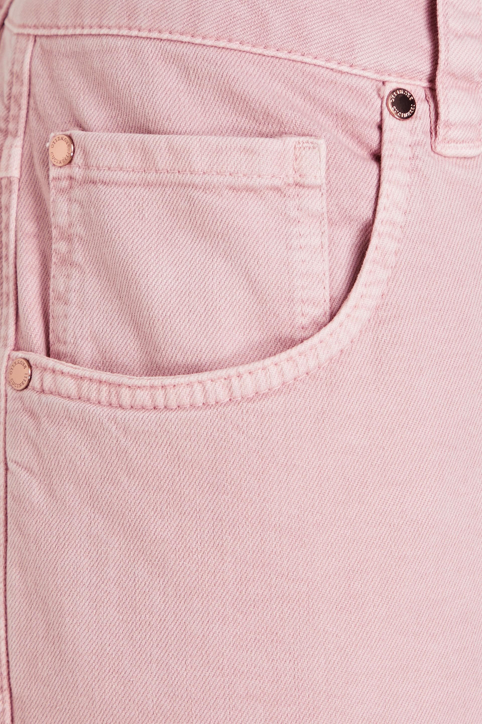 Shop Brunello Cucinelli Bead-embellished High-rise Tapered Jeans In Baby Pink